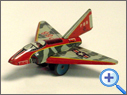 Antique tin aircraft toy