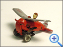 Antique tin airplane toy