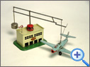 Antique tin airplane toy