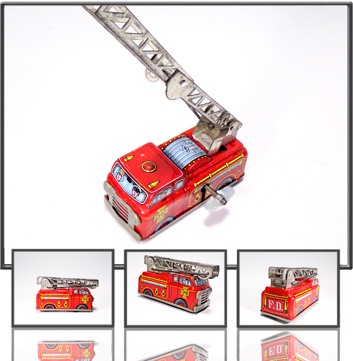 Fire ladder truck, made by Yone, Japan,1960s