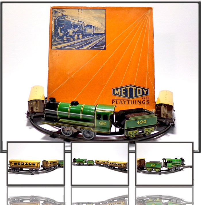 Railway set made by METTOY, England, 1950s