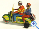Vintage Friction Motorcycle Tin Toy