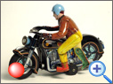 Vintage Battery Motorcycle Tin Toy