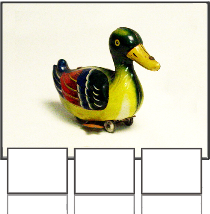 Waddling duck made by NBN, US zone Germany, 1945-55s