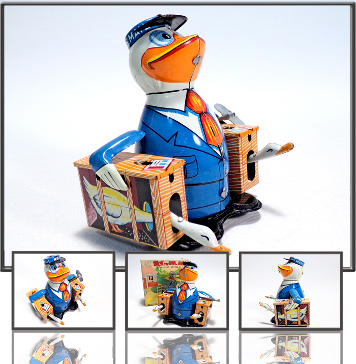 Duck the mail man made by TPS, Japan, 1950s